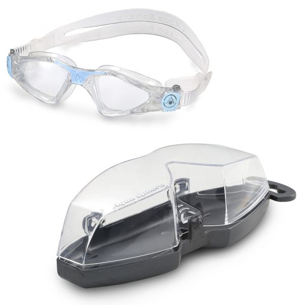 Очки для плавания Aqua Sphere Kayenne Lady (прозрачно-голубой, линзы прозрачные)