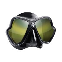 Маска для дайвінгу Mares X-Vision Ultra Mirrored з дзеркальними лінзами (чорний, золотий)