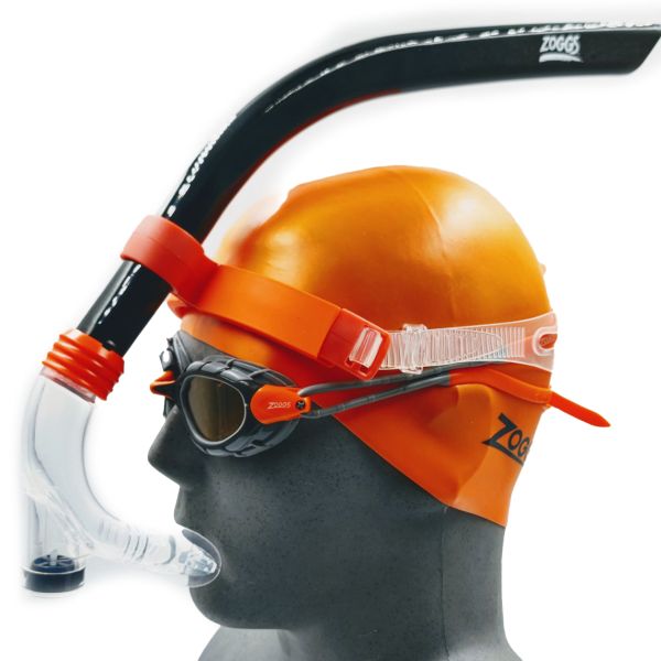 Фронтальная трубка Zoggs Centre Line Snorkel (черно-оранжевый)