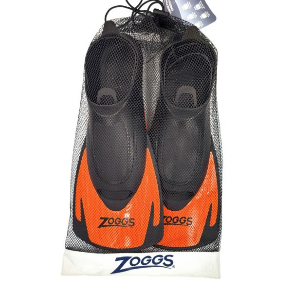 Ласты для плавания короткие Zoggs Energy (чёрно-оранжевый)