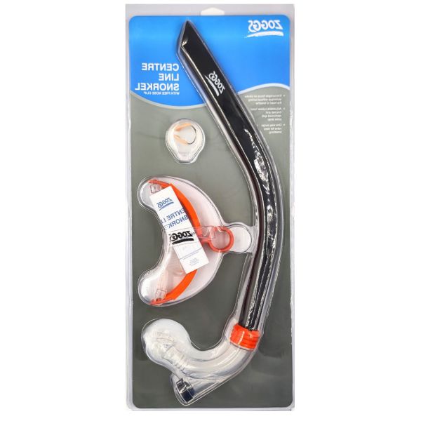 Фронтальная трубка Zoggs Centre Line Snorkel (черно-оранжевый)