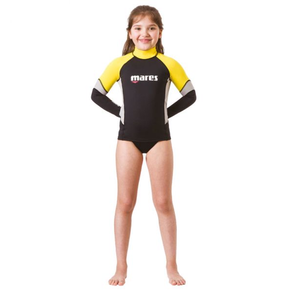 Реглан сонцезахисний Mares Rash Guard UPF BLOCK +80 дитячий (чорно-жовтий)
