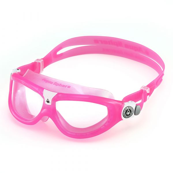 Очки-маска для плавания Aqua Sphere Seal Kid 2  3-6 лет (розовый, линзы прозрачные)