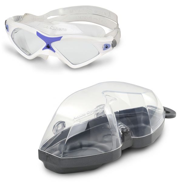 Очки-маска для плавания Aqua Sphere Seal Xp 2 Lady (бело-сиреневый, линзы прозрачные)