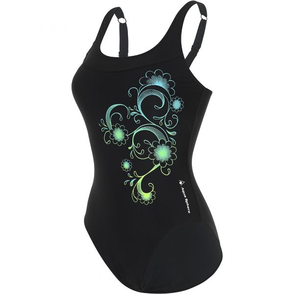 Купальник для бассейна Aqua Sphere Tais (чёрно-бирюзовый)