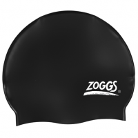 Шапочка для плавания Zoggs Silicone Cap Plain (чёрный)