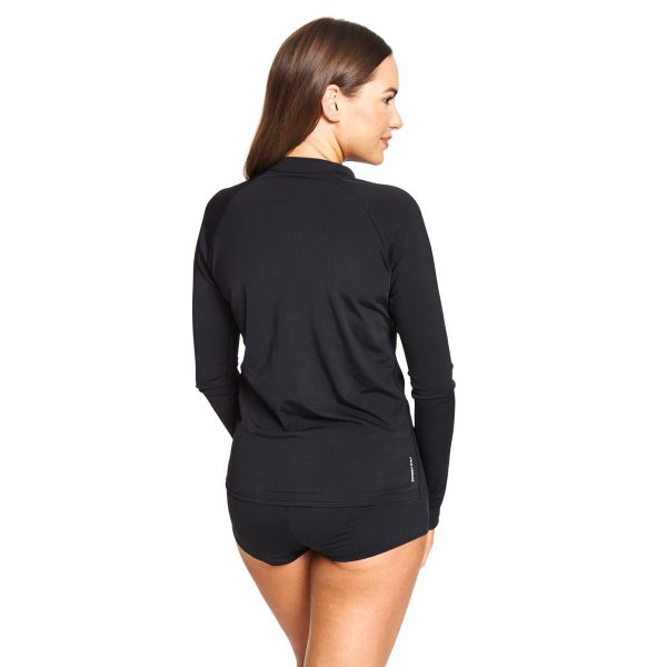 Реглан солнцезащитный Zoggs Long Sleeve Full Zip Sun Top женский (черный)
