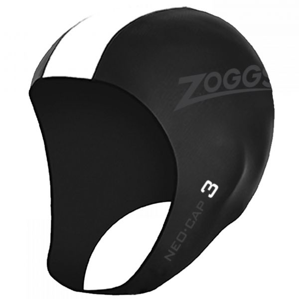 Шапочка неопреновая для триатлона Zoggs Neo Cap (черно-белый)