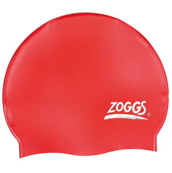Шапочка для плавания Zoggs Silicone Cap Plain (красный)