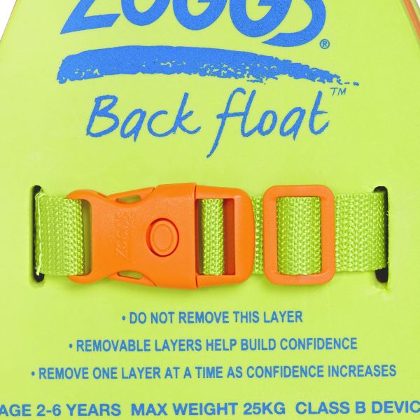 Доска для плавания детская Zoggy Back Float (оранжево-салатовый)
